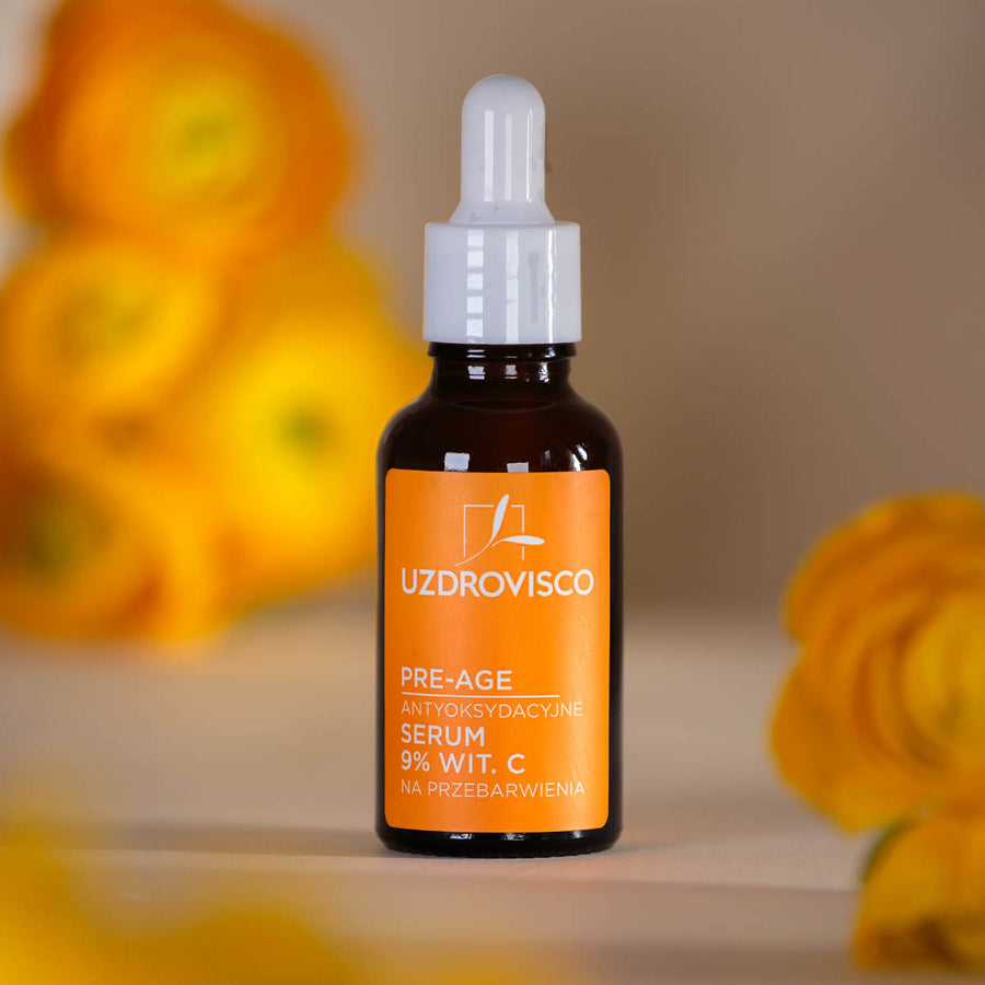 Antyoksydacyjne serum 9% witaminy C na przebarwienia