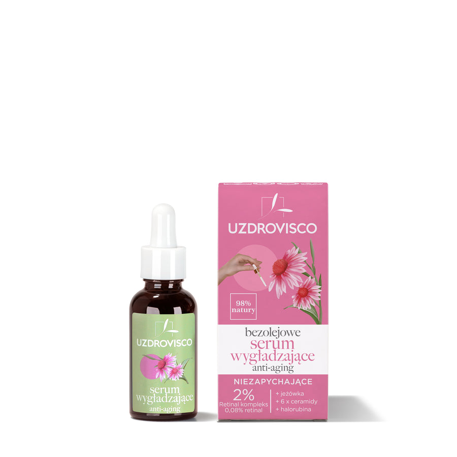 Bezolejowe serum wygładzające anti-aging, niezapychające