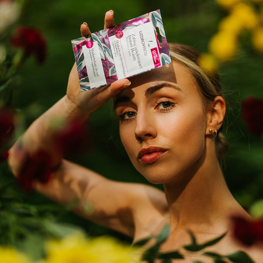 Zabieg upiększający Instant Beauty - maska-krem rozświetlająca + maska-balsam do ust